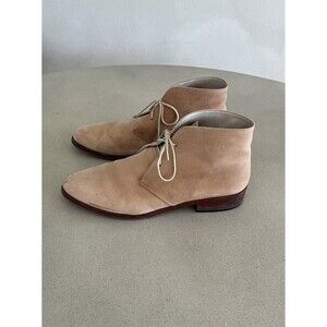 Nisolo Women’s Isla Chukka Tan Beige Nubuck Boots 10 9.5 Leather Lace Up Ankle